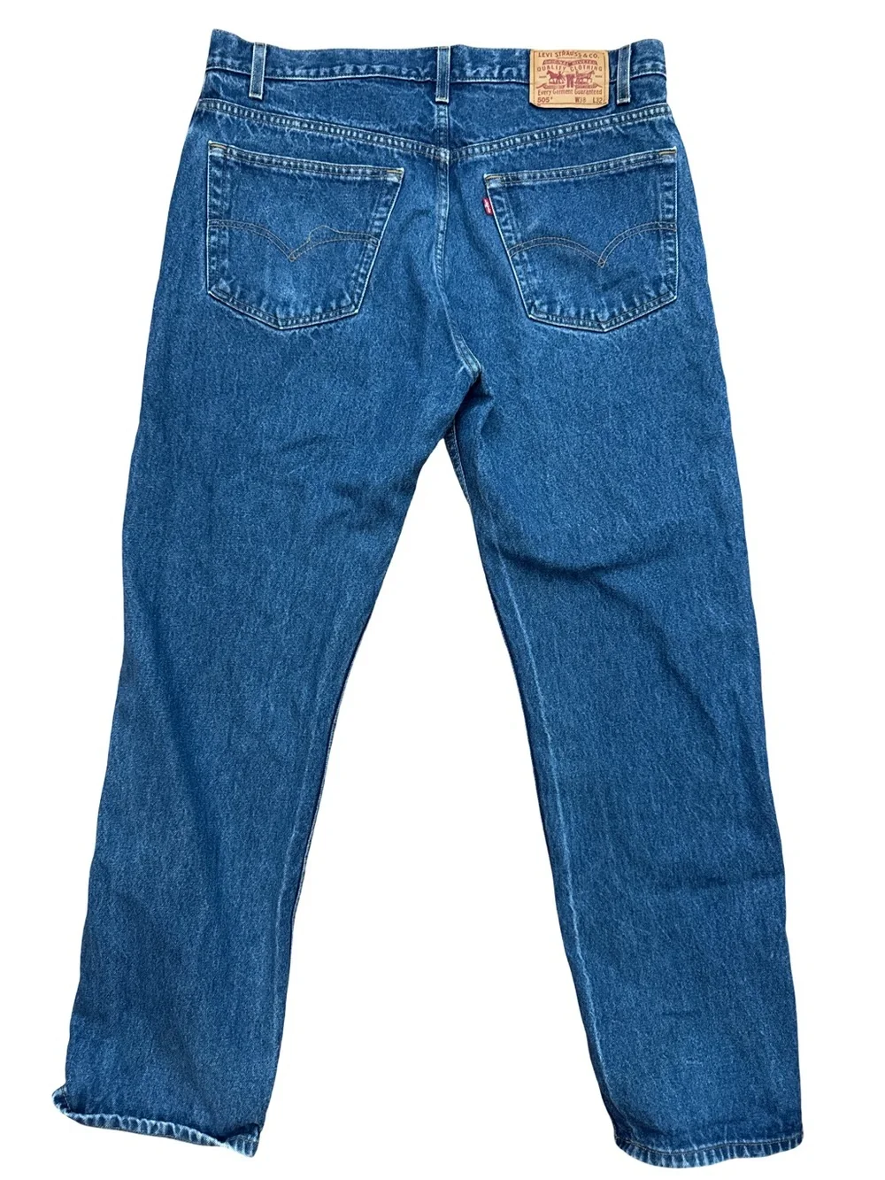 Vintage Levis 505 Jeans Mens Size 38x32 Blue Straight Leg Dark Wash 90s Retro